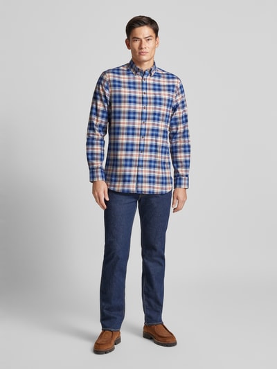 Christian Berg Men Freizeithemd mit Button-Down-Kragen Marine 1