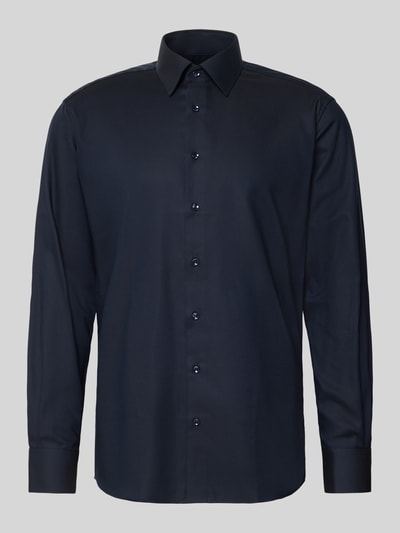 ETERNA Modern Fit Businesshemd mit Knopfleiste Marine 2