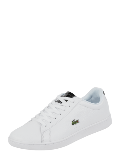 Lacoste Sneakers van leer met metallic details, model 'Carnaby' Wit - 1