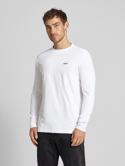 BOSS Green Longsleeve mit Label-Print Weiss 4