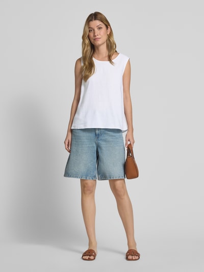 FREE/QUENT Loose Fit Tanktop aus Leinen-Viskose-Mix Modell 'Lava' Weiss 1