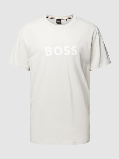 BOSS T-shirt z nadrukiem z logo i okrągłym dekoltem Srebrny 2