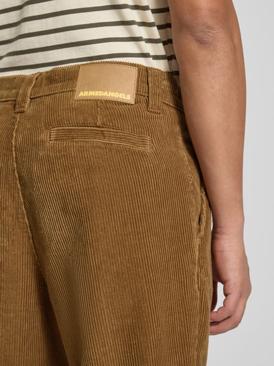 Armedangels Straight fit corduroy broek van puur katoen, model 'ARAANIO' Camel - 3