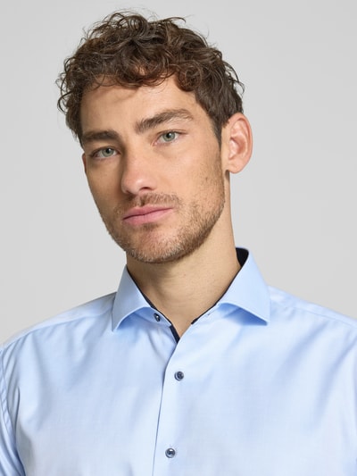 ETERNA Modern fit zakelijk overhemd met haaikraag Bleu - 3