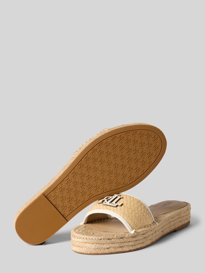 Lauren Ralph Lauren Pantoletten aus echtem Leder Modell 'POLLY 4' Sand 4