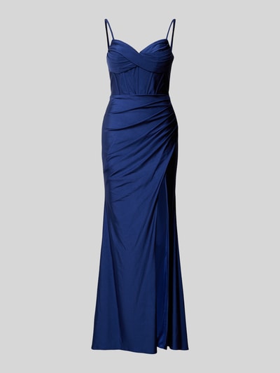 Luxuar Abendkleid mit seitlicher Raffung Royal 1