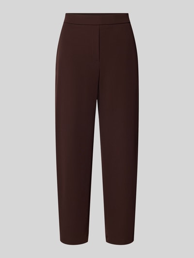 Produktfoto, Regular Fit Barrel Leg Hose mit Label-Detail Modell 'PHIBI' von Raffaello Rossi, efekt: jednolity kolor, krój regular fit, wysoki stan, detal z logo, ściągacz, wpuszczane kieszenie, kieszeń z tyłu, wykończenie materiału: dzianina dresowa