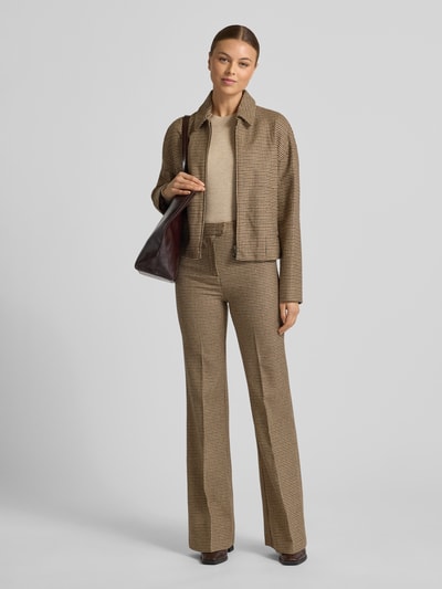 MANGO Jacke mit Reißverschluss Modell 'GINA' Mittelbraun 1