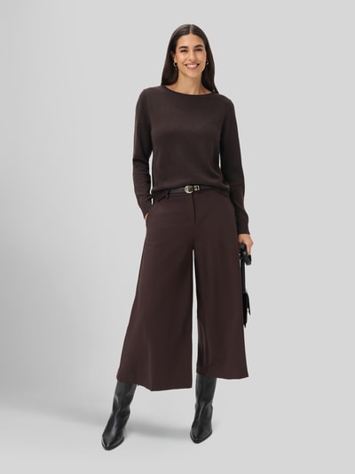 Brax sweter krój regular fit z mieszanki żywej wełny i kaszmiru model 'Lisa' Ciemnobrązowy 1