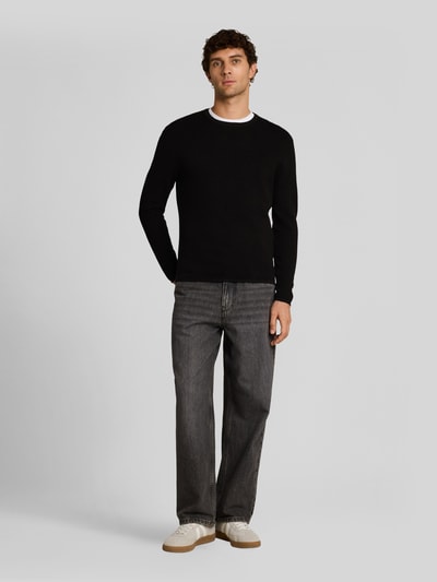 Tom Tailor Denim Regular fit pullover van puur katoen Zwart - 1