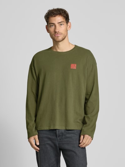 American Vintage Longsleeve mit Label-Print Khaki 4