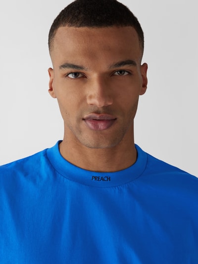 Preach Oversized T-Shirt mit Label-Print Royalblau 3