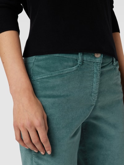 Brax Broek van corduroy in effen design, model 'SHAKIRA' Groen - 3