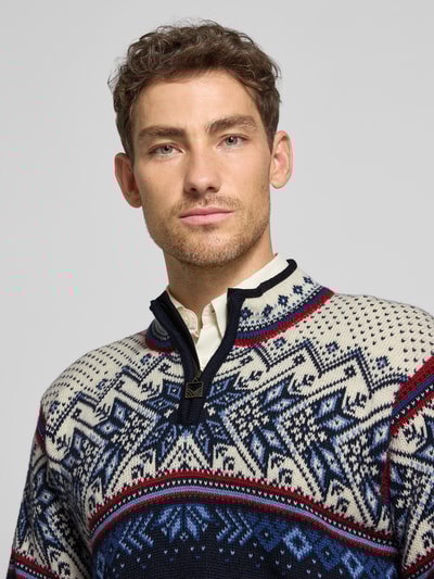 Dale of Norway Wollen pullover met schipperskraag Marineblauw - 3