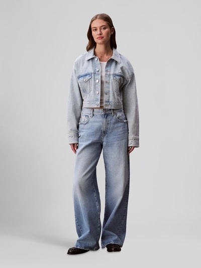 Calvin Klein Jeans Cropped Jeansjacke aus reiner Baumwolle Hellblau 1