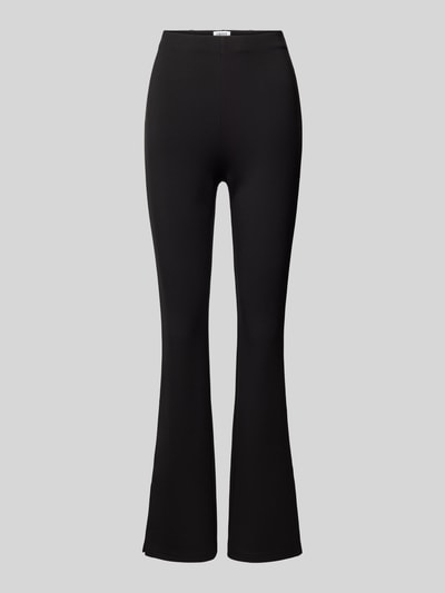 EDITED Flared stoffen broek met elastische band, model 'Zihna' Zwart - 2