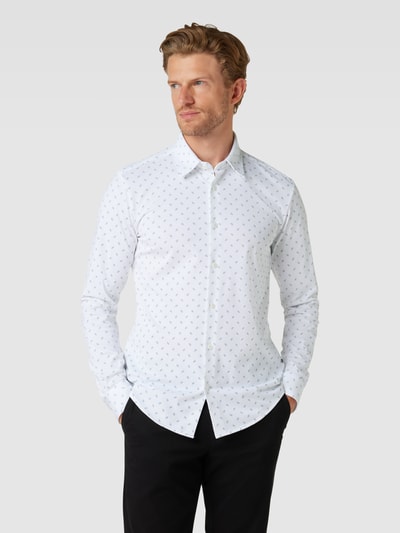 BOSS Koszula casualowa ze wzorem na całej powierzchni model ‘Roan’ Biały 4