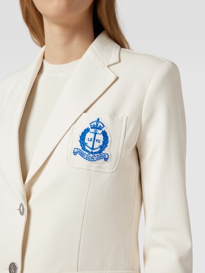 Lauren Ralph Lauren Blazer mit Label-Stitching Ecru 3