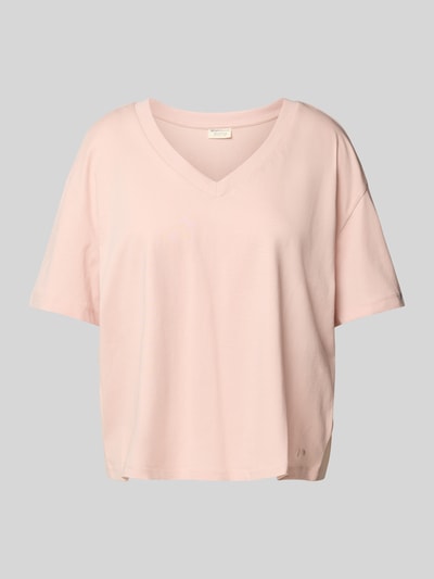 Tom Tailor Denim Boxy Fit T-Shirt aus reiner Baumwolle Hellrosa 2