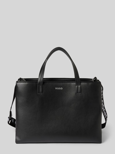 HUGO Handtasche mit Label-Print Modell 'BEL' Black 2