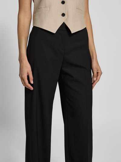 Windsor Slim Fit Wollhose mit Bügelfalten Black 3