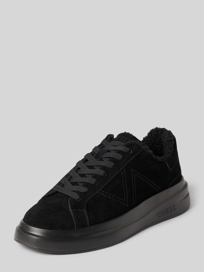 GUESS Sneaker aus Rindsnubuk mit Fleece-Futter Modell 'ELBA' Black 1