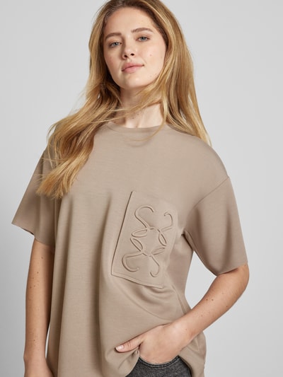 Smith and Soul Oversized T-Shirt mit Logo-Details Modell 'Clean Scuba' Taupe 3