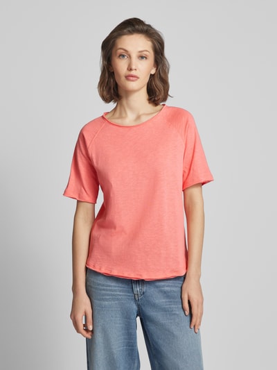 Smith and Soul T-Shirt in unifarbenem Design Koralle 4