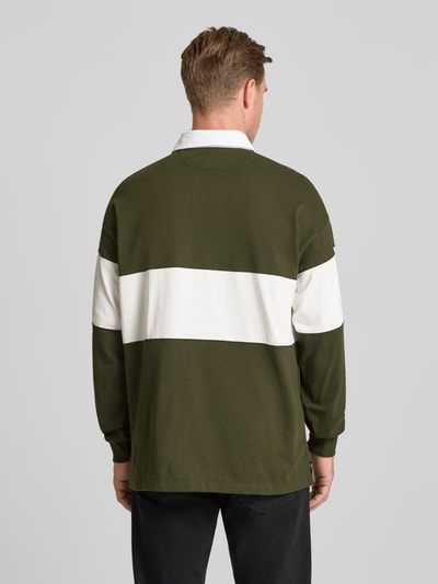 Polo Ralph Lauren Sweatshirt mit Polokragen und Label-Print Oliv 5