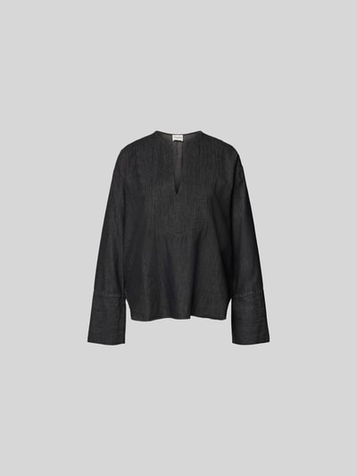 Closed Relaxed Fit Bluse mit Tunika-Ausschnitt Dunkelgrau 2