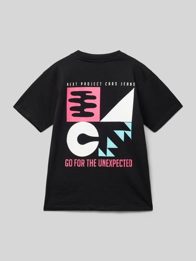 CARS JEANS T-shirt z nadrukiem z motywem na plecach model ‘MOLANO’ Czarny 3