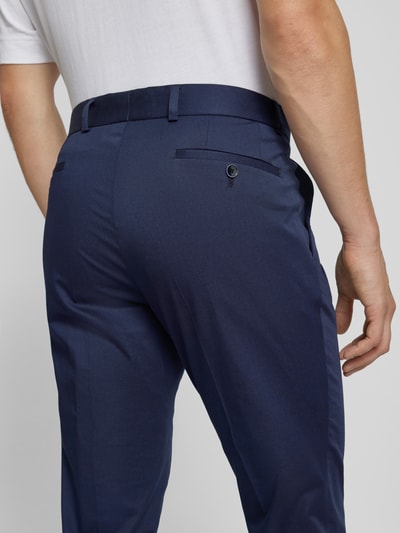 Carl Gross Slim Fit Anzughose mit Bügelfalten Modell 'Tomte' Marine 3