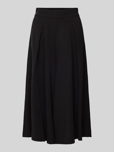 s.Oliver BLACK LABEL Wide leg stoffen broek met stolpplooien Zwart - 2