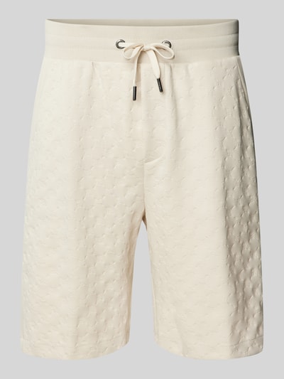 JOOP! Collection Regular Fit Sweatshorts mit Strukurmuster Modell 'Barlas' Beige 2