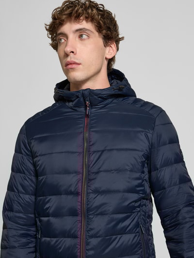 Jack & Jones Kurtka pikowana z kieszeniami zapinanymi na zamek błyskawiczny model ‘BRADLEY’ Ciemnoniebieski 3