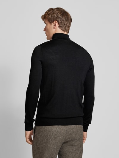 JOOP! Collection Gebreide pullover met schipperskraag, model 'Dario' Zwart - 5