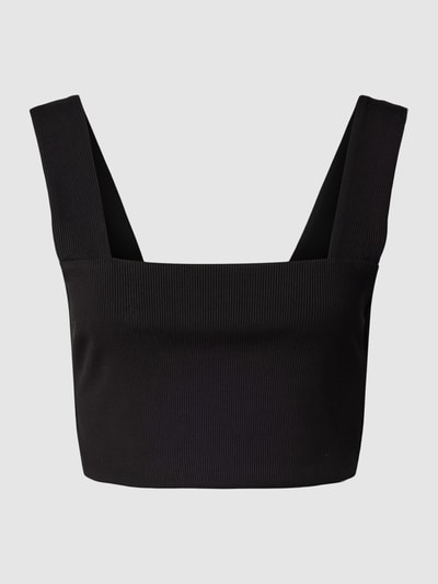 Jake*s Collection Crop Top in Ripp-Optik Black 2