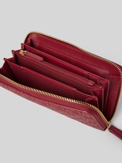 VALENTINO BAGS Portemonnee met all-over labelprint, model 'SAMBA' Rood - 3