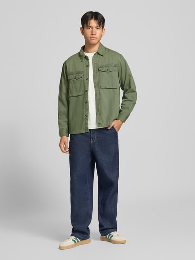 Levi's® Loose Fit Jeanshemd aus reiner Baumwolle Khaki 1