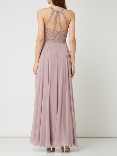 Mascara Abendkleid aus Organza und Chiffon  Mauve 4