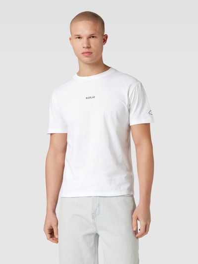 Replay T-Shirt mit Label-Print Weiss 4