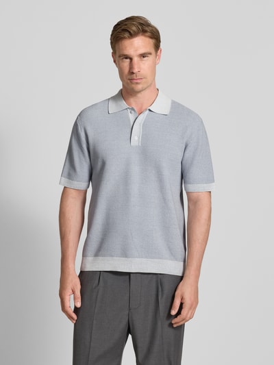 Drykorn Regular fit poloshirt met structuurmotief, model 'TAMIAN' Blauw - 4