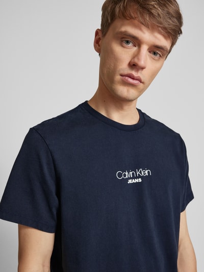 Calvin Klein Jeans T-Shirt mit Label-Print Anthrazit 3