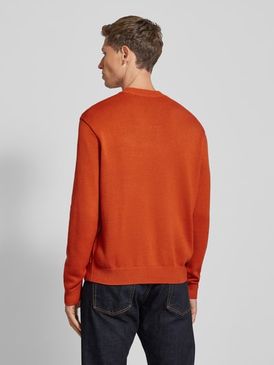 ARMANI EXCHANGE Gebreide pullover met ribboorden Oranje - 5