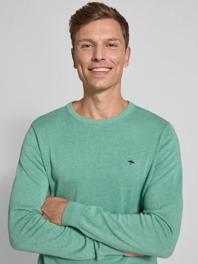 Fynch-Hatton Strickpullover mit Rundhalsausschnitt Schilf 3
