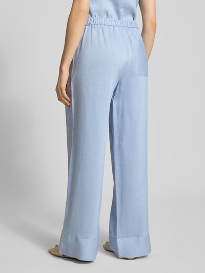 Marella Loose fit pantalon met elastische band, model 'COCCIO' Lichtblauw - 5