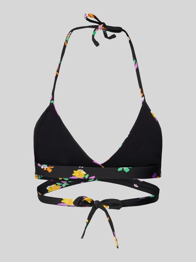 Banana Moon Bikini-Oberteil mit floralem Muster Modell 'ROSYFIELD' Black 3