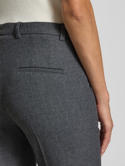 Cambio Regular fit stoffen broek met verkorte pasvorm, model 'KRYSTAL' Antraciet - 3