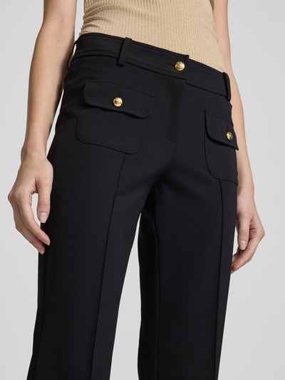 Cambio Flared Stoffhose in verkürzter Passform Modell 'FARAH' Black 3