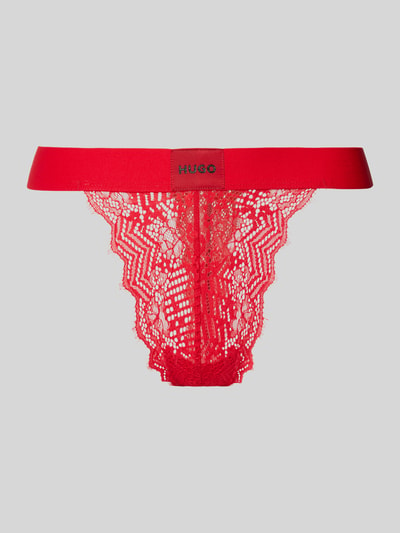 HUGO String met labeldetail, model 'Geometric' Rood - 1